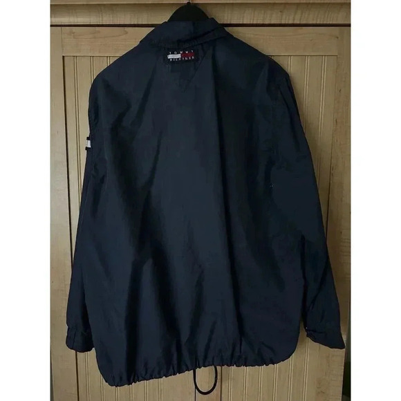 Tommy Hilfiger Men's Wind Breaker Jacket Size M Med Blue Snap Closure - Picture 2 of 7